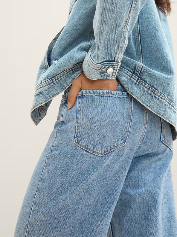 Tom Tailor Denim Svijetloplave ženske traperice širokih nogavica Tom Tailor Denim