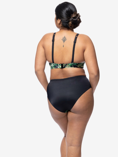 DORINA Crno-zeleni ženski gornji dio kupaćeg kostima DORINA Kano s uzorkom