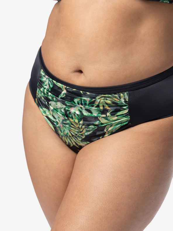 DORINA Zeleno-crni ženski donji dio kupaćeg kostima s uzorkom DORINA Kano