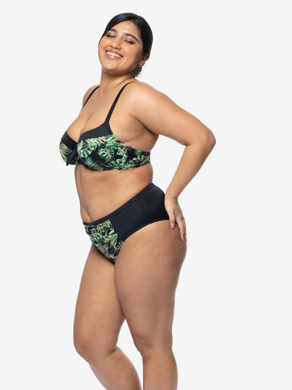 DORINA Zeleno-crni ženski donji dio kupaćeg kostima s uzorkom DORINA Kano