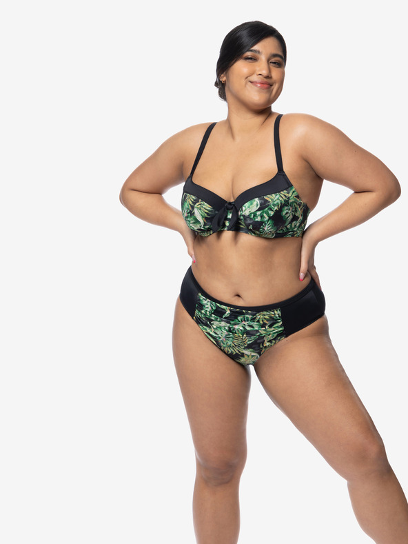 DORINA Zeleno-crni ženski donji dio kupaćeg kostima s uzorkom DORINA Kano
