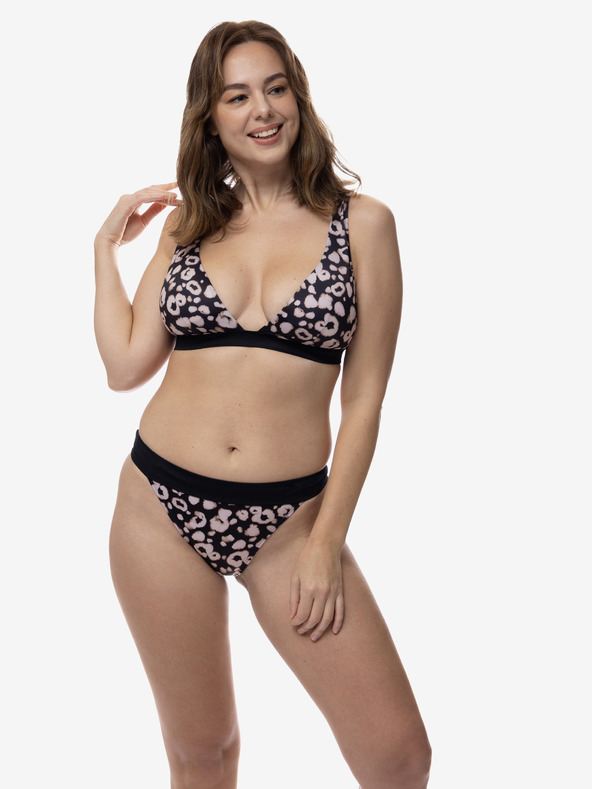 DORINA Ružičasto crni ženski gornji dio kupaćeg kostima s uzorkom DORINA Lagos