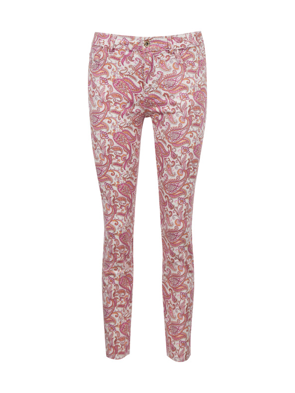 Orsay Ružičaste ženske traperice užeg kroja s uzorkom ORSAY