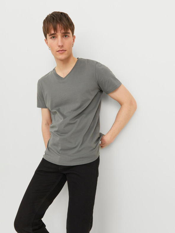 Jack & Jones Jack & Jones Organic siva muška osnovna majica