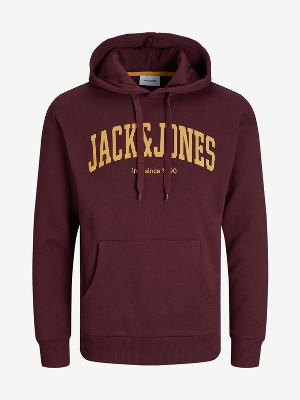 Jack & Jones Jack & Jones muška Josh majica s kapuljačom u boji vina