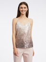 Orsay Bež ženska majica bez rukava sa šljokicama ORSAY