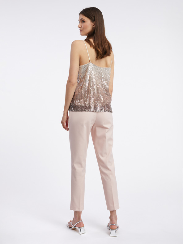 Orsay Bež ženska majica bez rukava sa šljokicama ORSAY