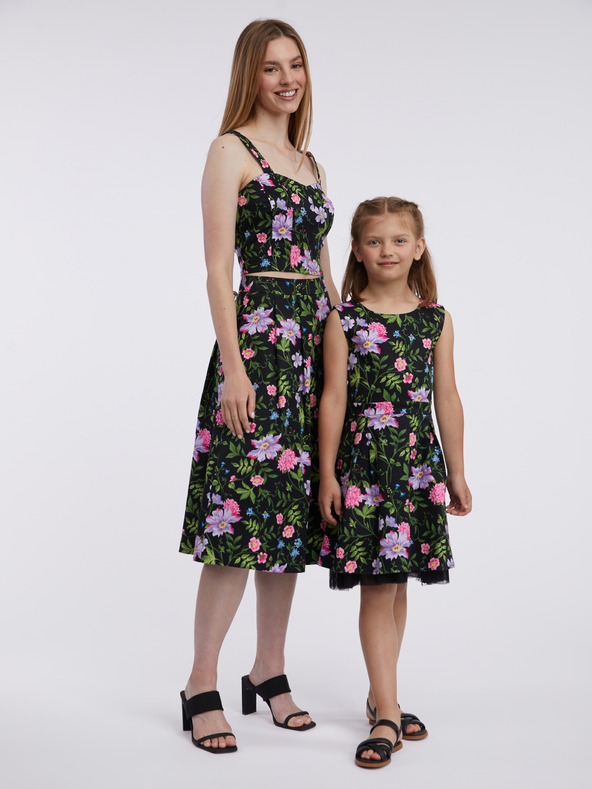 Orsay Crna ženska majica bez rukava cvjetnog uzorka ORSAY