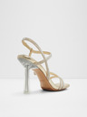 Aldo Ženske sandale na visoku petu zlatne boje ALDO Adrocan Mix Mat