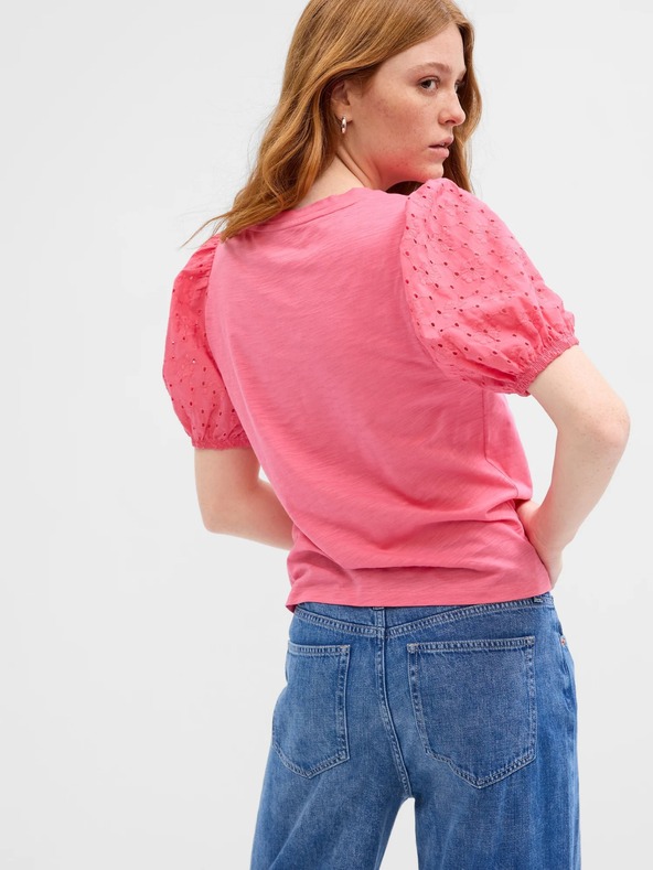 GAP Majica s čipkanim rukavima GAP