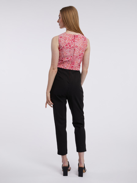 Orsay Ružičasto-crni ženski kombinezon cvjetnog uzorka ORSAY