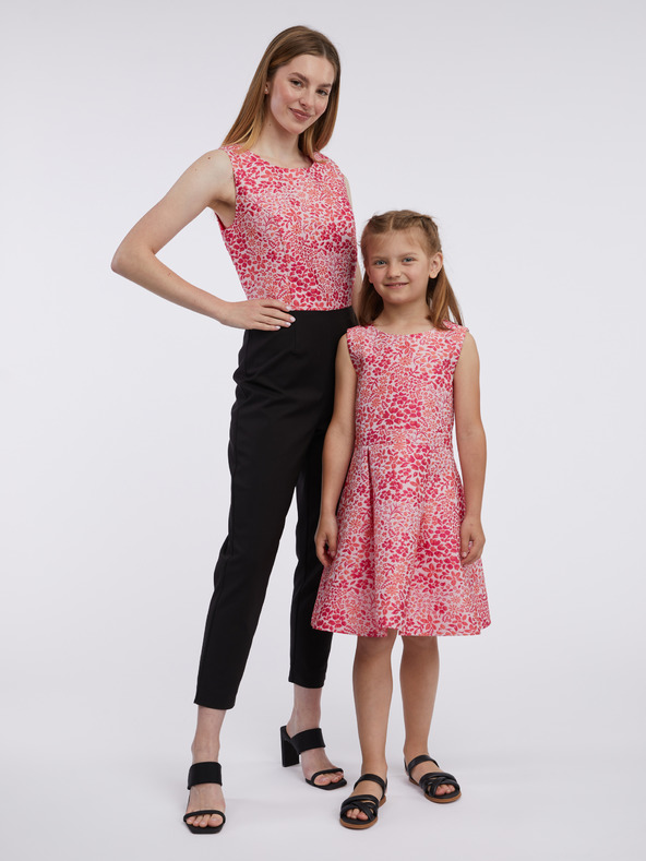 Orsay Ružičasto-crni ženski kombinezon cvjetnog uzorka ORSAY