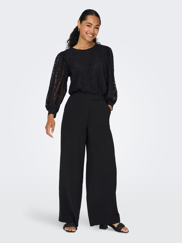 ONLY Crna ženska čipkasta bluza ONLY Yrsa