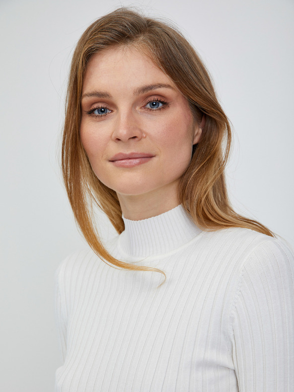 Orsay Krem rebrasti pulover ORSAY