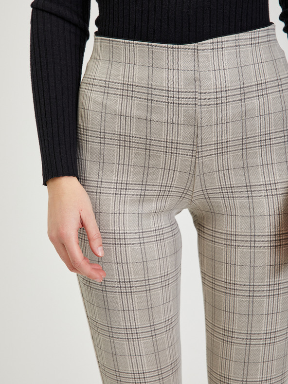 Orsay Bež ženske skraćene karirane hlače ORSAY