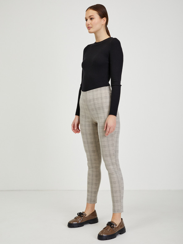 Orsay Bež ženske skraćene karirane hlače ORSAY