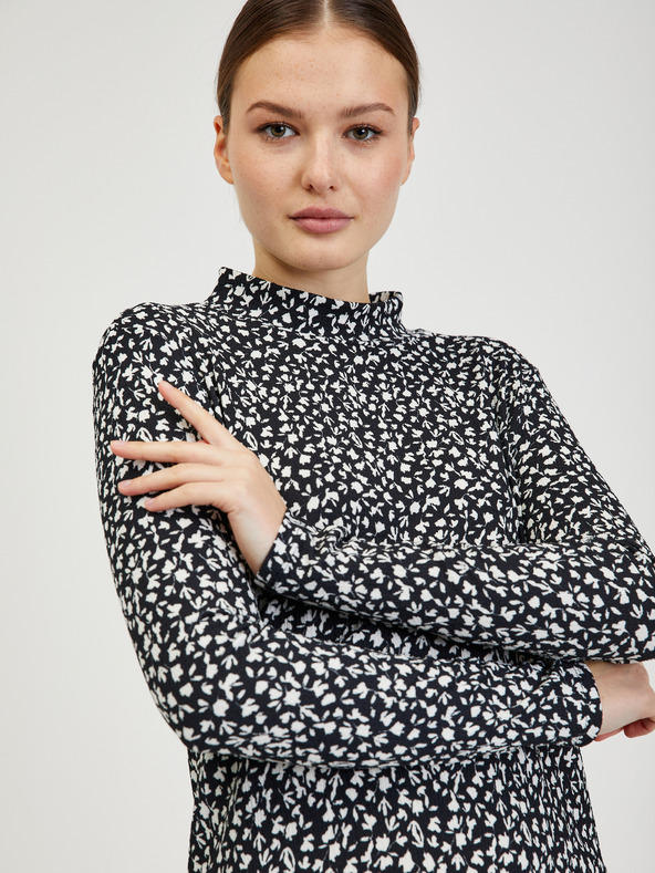 Orsay Crna ženska haljina s uzorkom ORSAY