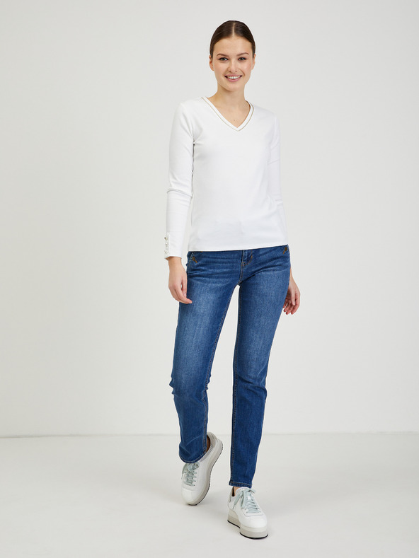 Orsay Bijela ženska majica dugih rukava ORSAY