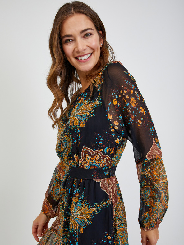 Orsay Crno-smeđa ženska haljina s uzorkom ORSAY