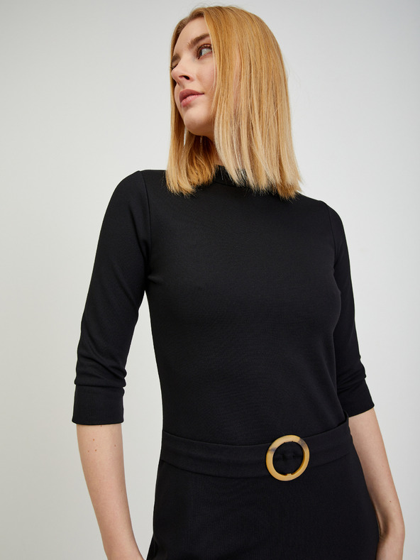 Orsay Crna ženska futrola haljina ORSAY