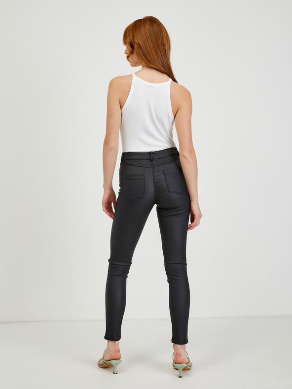 Orsay Crne ženske hlače od umjetne kože ORSAY