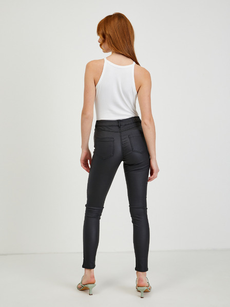 Orsay Crne ženske hlače od umjetne kože ORSAY