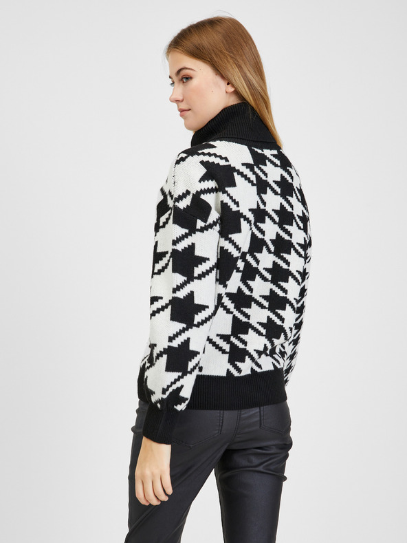 Orsay Crno-bijeli ženski pulover s uzorkom ORSAY