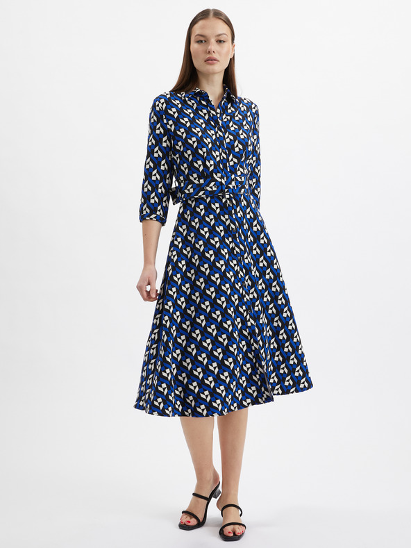 Orsay Crno-plava ženska haljina s uzorkom ORSAY