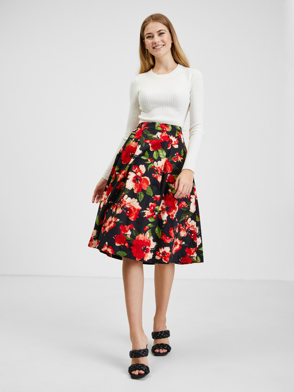 Orsay Crveno-crna ženska cvjetna suknja ORSAY