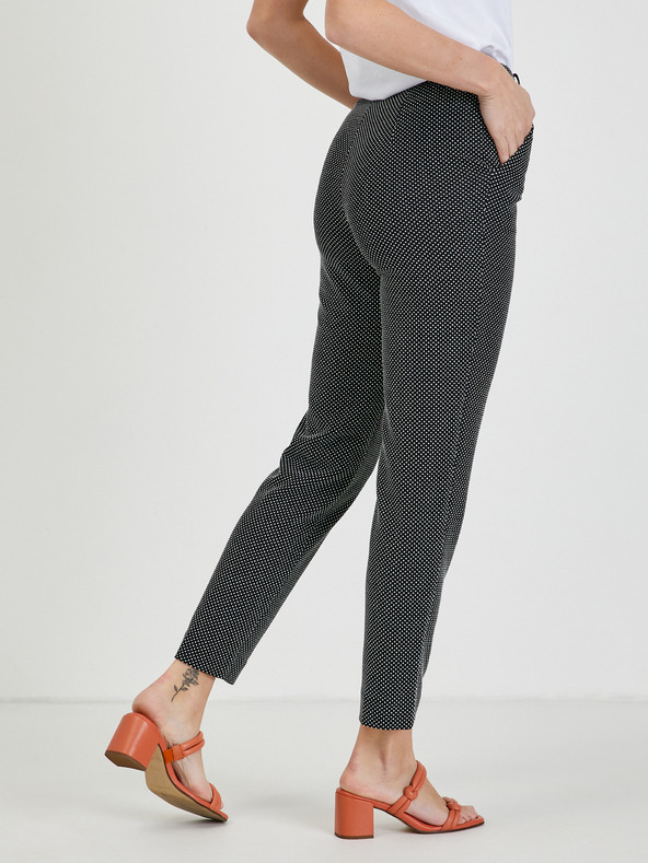 Orsay Bijelo-crne ženske hlače na točkice ORSAY