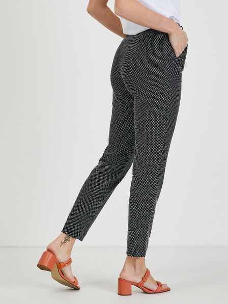 Orsay Bijelo-crne ženske hlače na točkice ORSAY