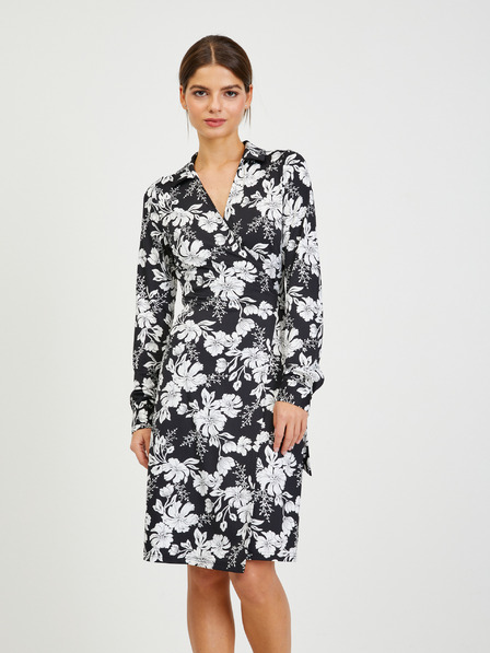Orsay Bijelo-crna ženska haljina cvjetnog uzorka ORSAY