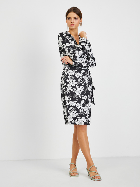 Orsay Bijelo-crna ženska haljina cvjetnog uzorka ORSAY