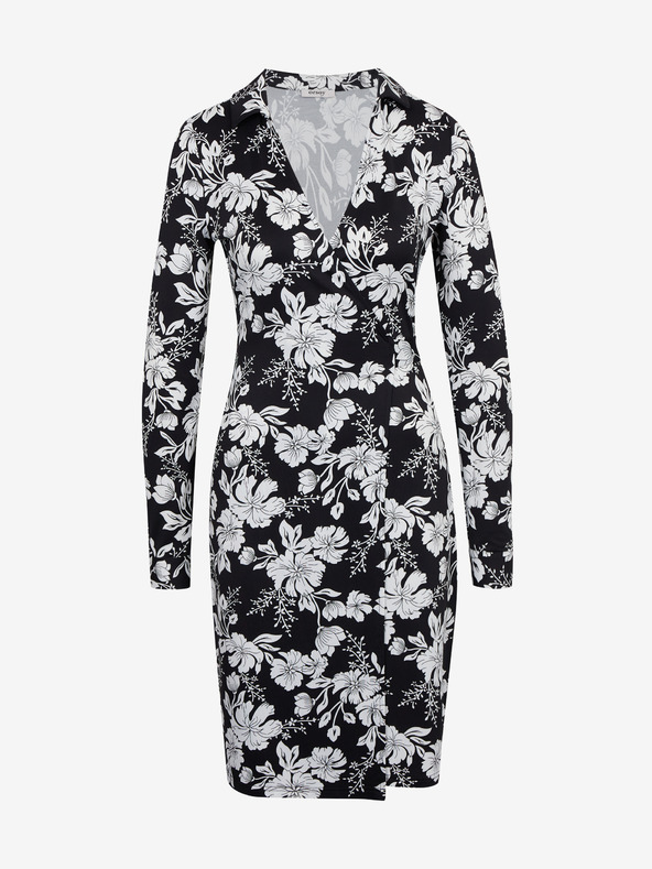 Orsay Bijelo-crna ženska haljina cvjetnog uzorka ORSAY