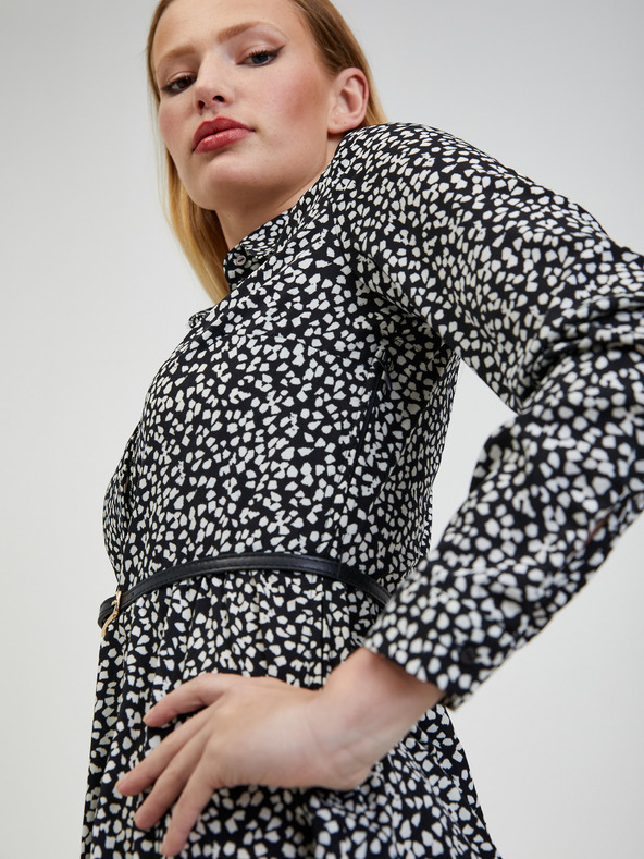 Orsay Bijelo-crna ženska haljina s uzorkom ORSAY