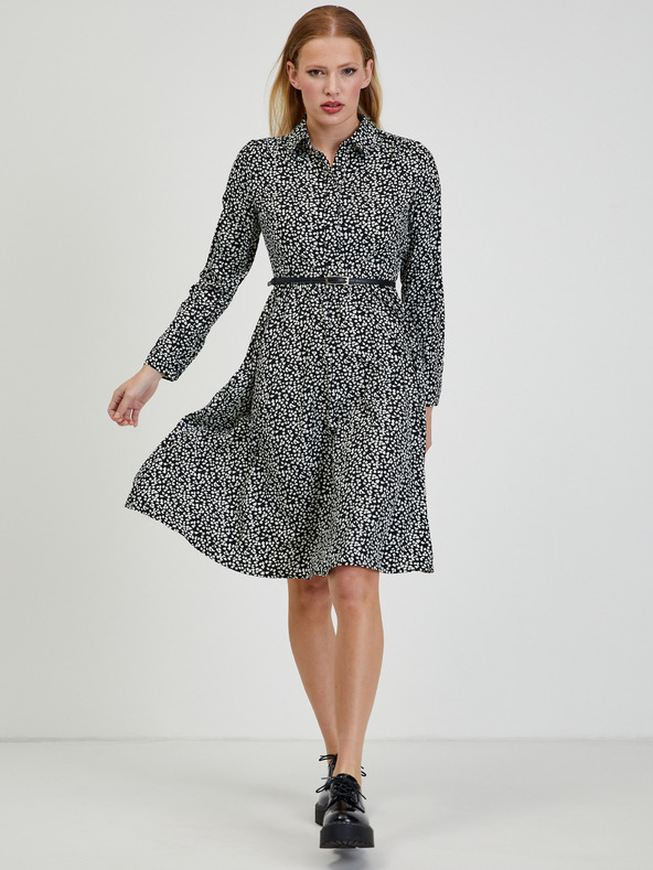 Orsay Bijelo-crna ženska haljina s uzorkom ORSAY