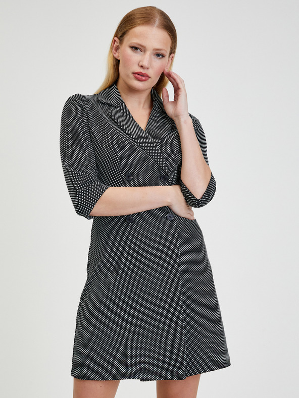 Orsay Bijelo-crna ženska haljina s uzorkom ORSAY