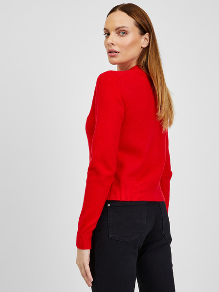 Orsay Crvena ženska vesta s primjesom vune ORSAY