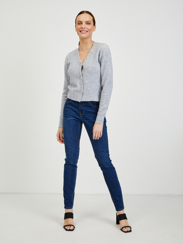 Orsay Svjetlosiva ženska prošarana vesta s primjesom vune ORSAY