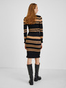 Orsay Smeđe-crna ženska prugasta haljina ORSAY