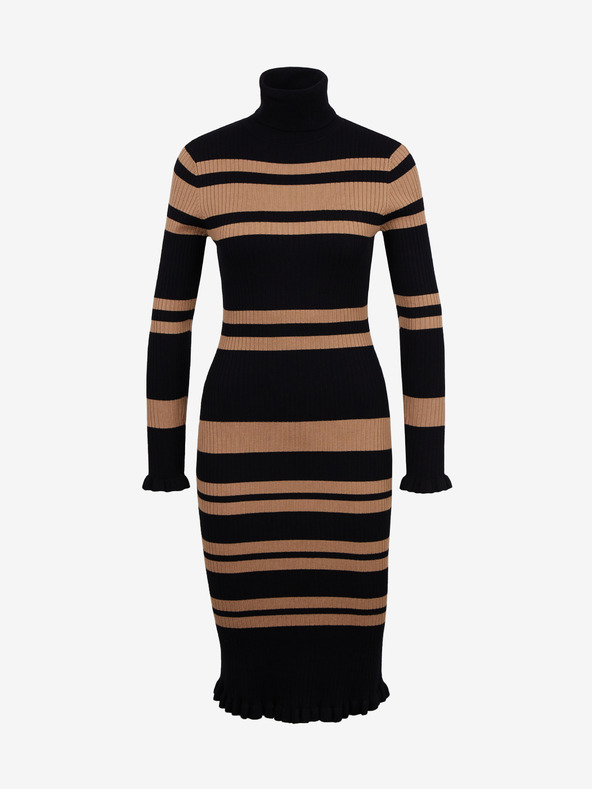 Orsay Smeđe-crna ženska prugasta haljina ORSAY