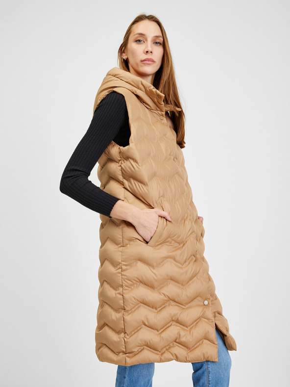 Orsay Smeđi ženski prošiveni prsluk ORSAY