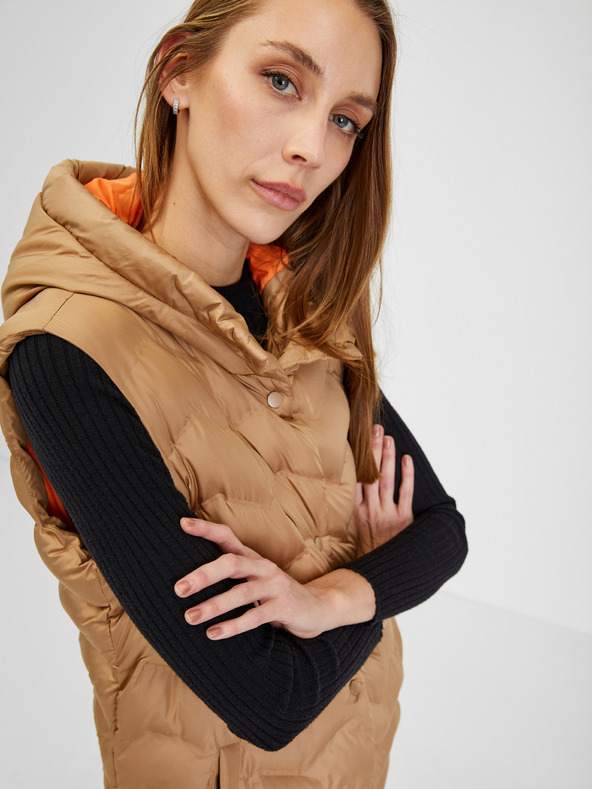 Orsay Smeđi ženski prošiveni prsluk ORSAY