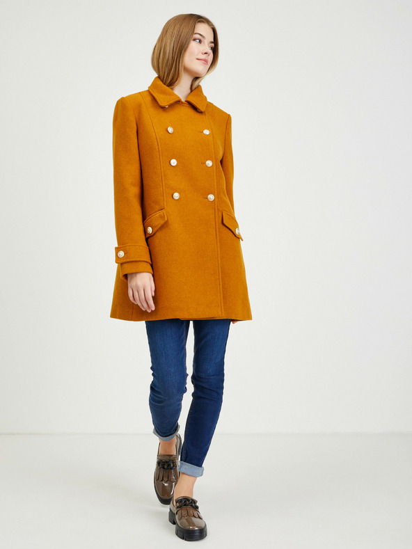 Orsay Smeđi ženski zimski kaput s primjesom vune ORSAY