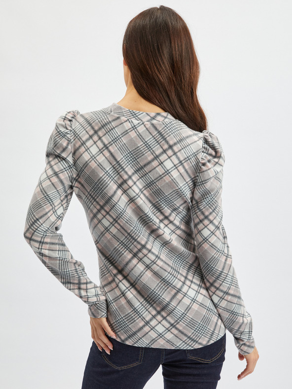 Orsay Ružičasto-sivi ženski karirani pulover ORSAY