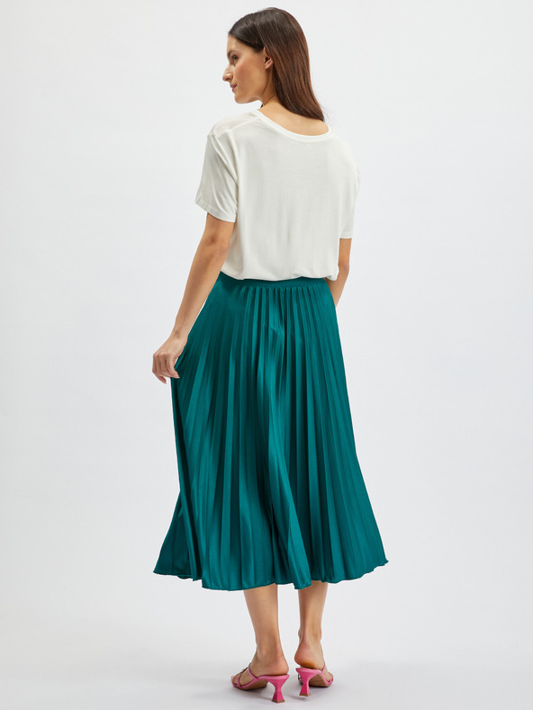 Orsay Petrolejsko plava ženska naborana midi suknja ORSAY