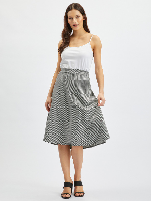 Orsay Bijelo-crna ženska suknja s uzorkom ORSAY