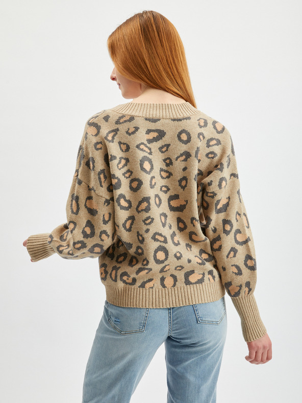 Orsay Svjetlosmeđi ženski pulover s uzorkom ORSAY