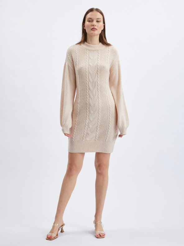 Orsay Bež ženska pletena haljina ORSAY