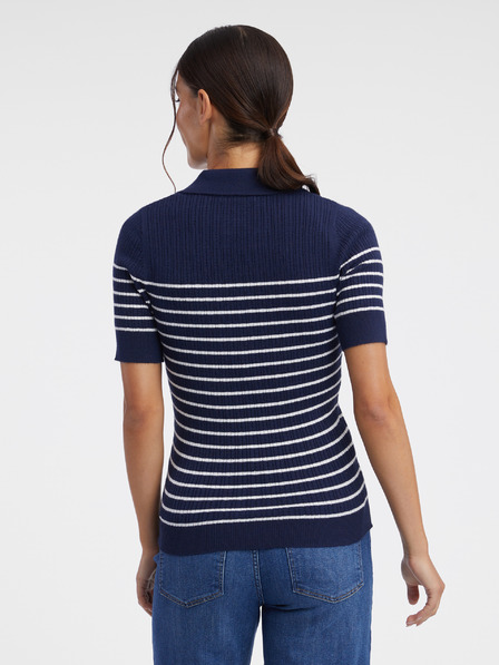 Orsay Tamnoplava ženska polo majica na pruge ORSAY